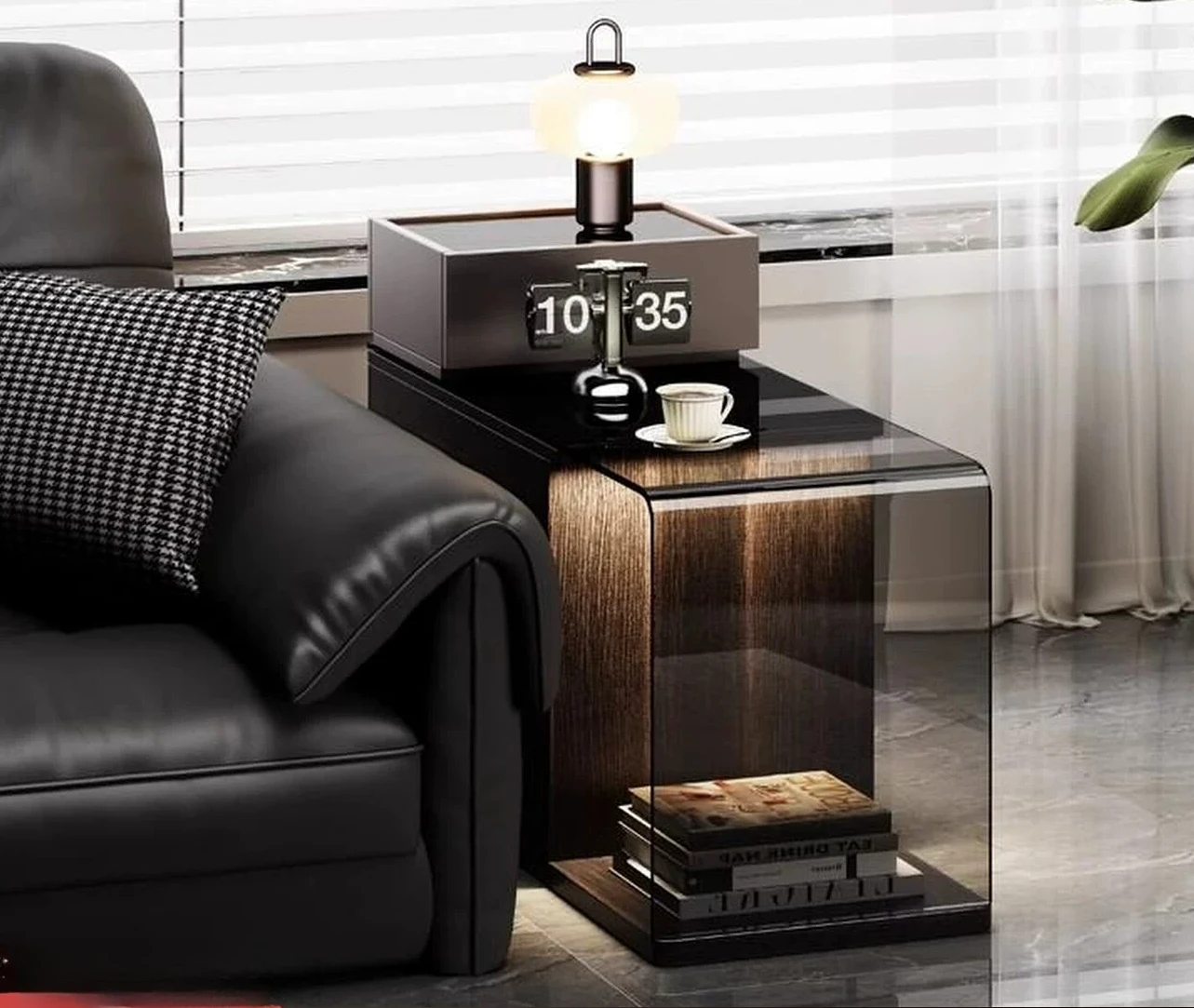 

PYJ minimalist sofa living room modern simple light luxury high-end mobile coffee table