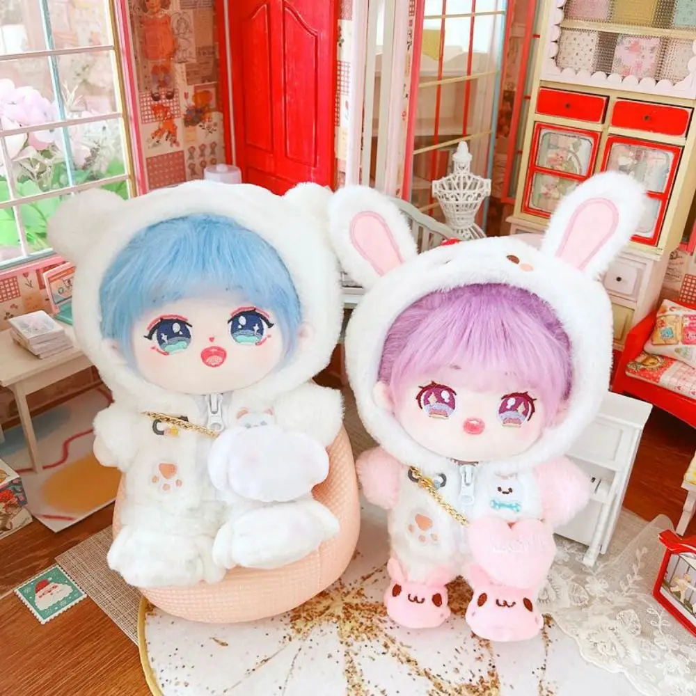 Dress Up 20cm Doll Coat Clothes Fur Cat Idol Doll Outfit Clothes Kawaii Outfit Animal 20cm Doll Clothes 20cm Cotton Doll