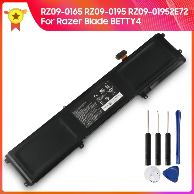 Replacement Battery RZ09-0165 For Razer Blade RZ09-0165 RZ09-0195 RZ09-01952E72 Betty4 High Quality Batteries 6160mAh With Tool