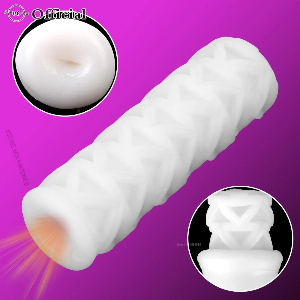 11cm Male Masturbator Penis Pump Realistic Pussy Vaginal For Men 18 Glans Sucking Cock Exerciser Sex Toys Erotic Products Shop