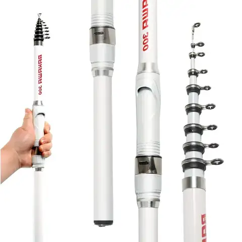 내구성 스피닝 락 낚시대 탄소 섬유 텔레스코픽 피더 폴 잉어 Pesca 1.5M-3.0M 휴대용 여행 액세서리