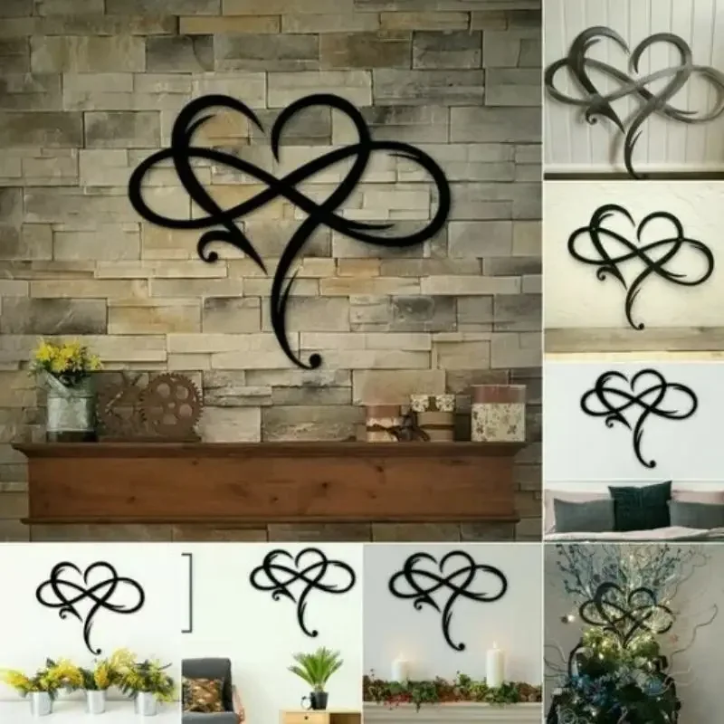 

Iron Wall Decor Metal Wall Art Unique Design-Wall Art Eternal Love Infinite Heart Iron Art Decoration Room Decoration