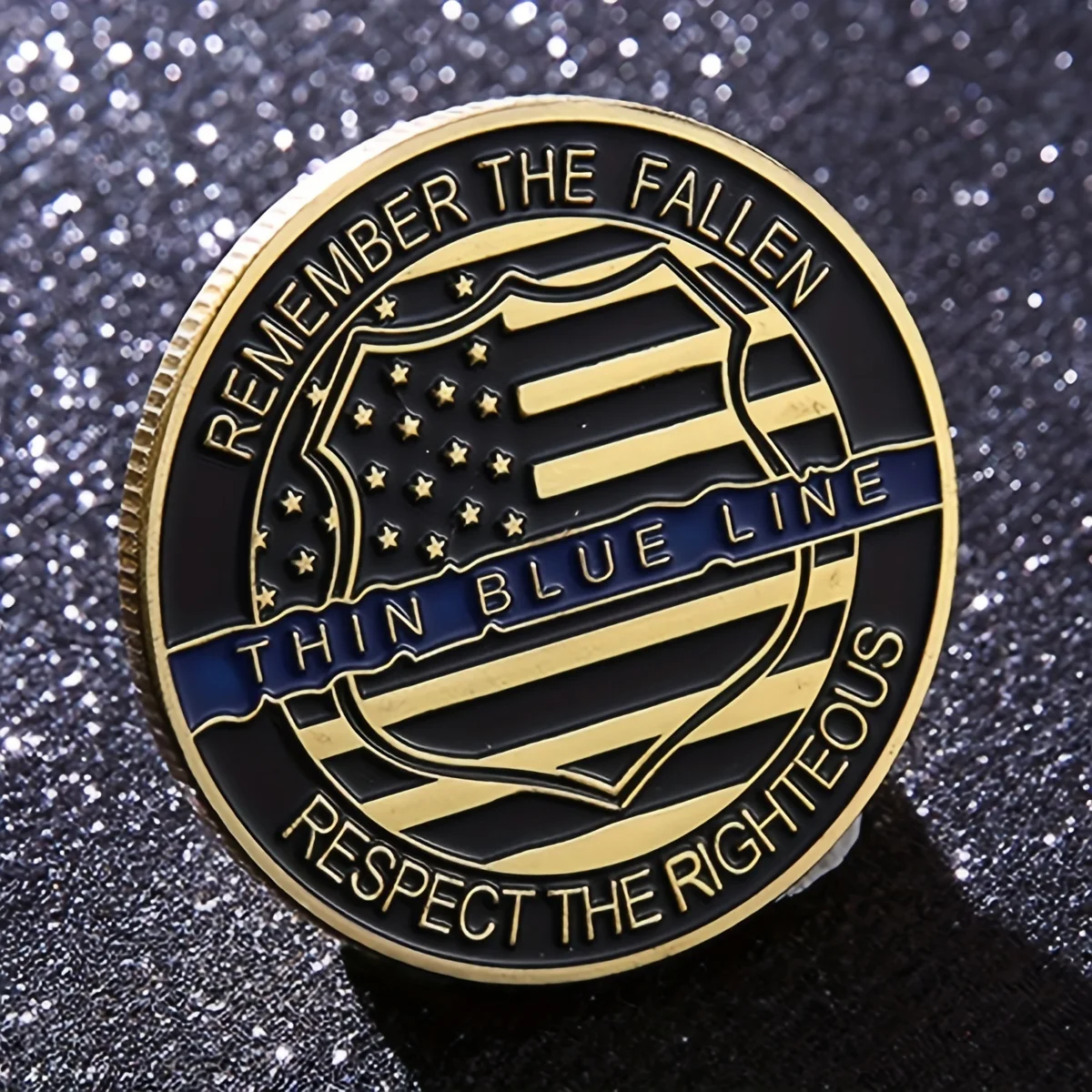 

U.S. Police Challenger Commemorative Coin, Three-Dimensional, Lacquer Plating, New Collection, 1Pc