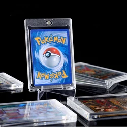 Pokemon Card Sleeves Magnetic Card Cover trasparente VMAX Protector Cards Folder Yugioh Pokemon Case Holder regalo giocattolo per bambini