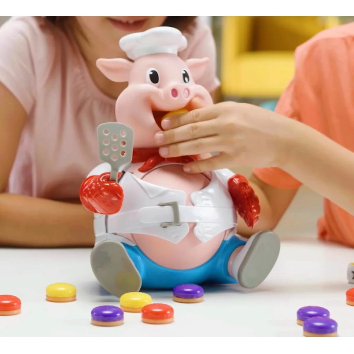 لعبة Pop The Pig الأصلية: Hungry Burger Pig لعبة الطاولة للأطفال الوالدين والطفل، لعبة أطفال تفاعلية صديقة للعائلة