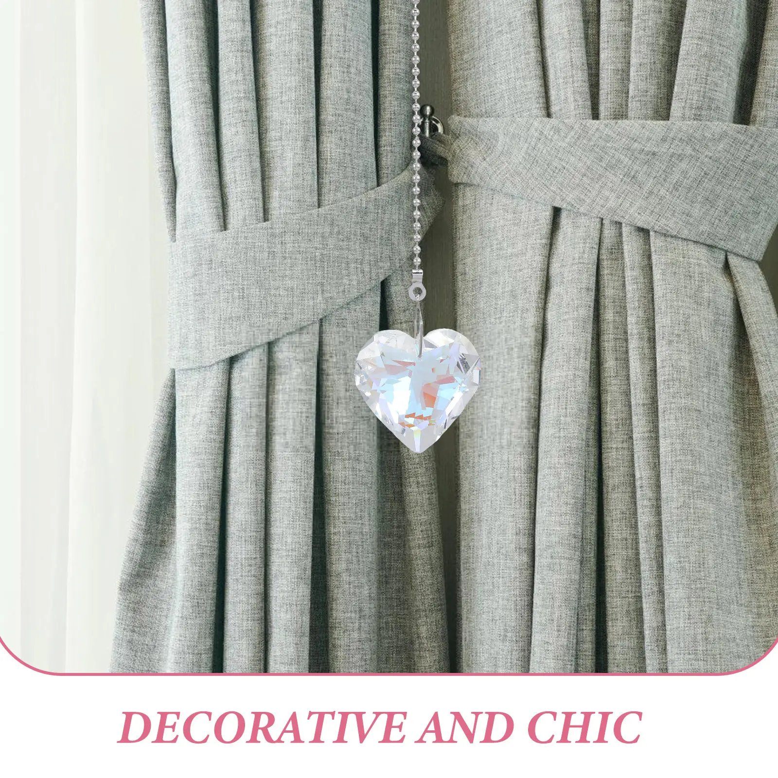 Crystal Ceiling Fan Pull Chain 4Pcs Decorative Pendant Extensions for Light Fixtures Lamps and Fans