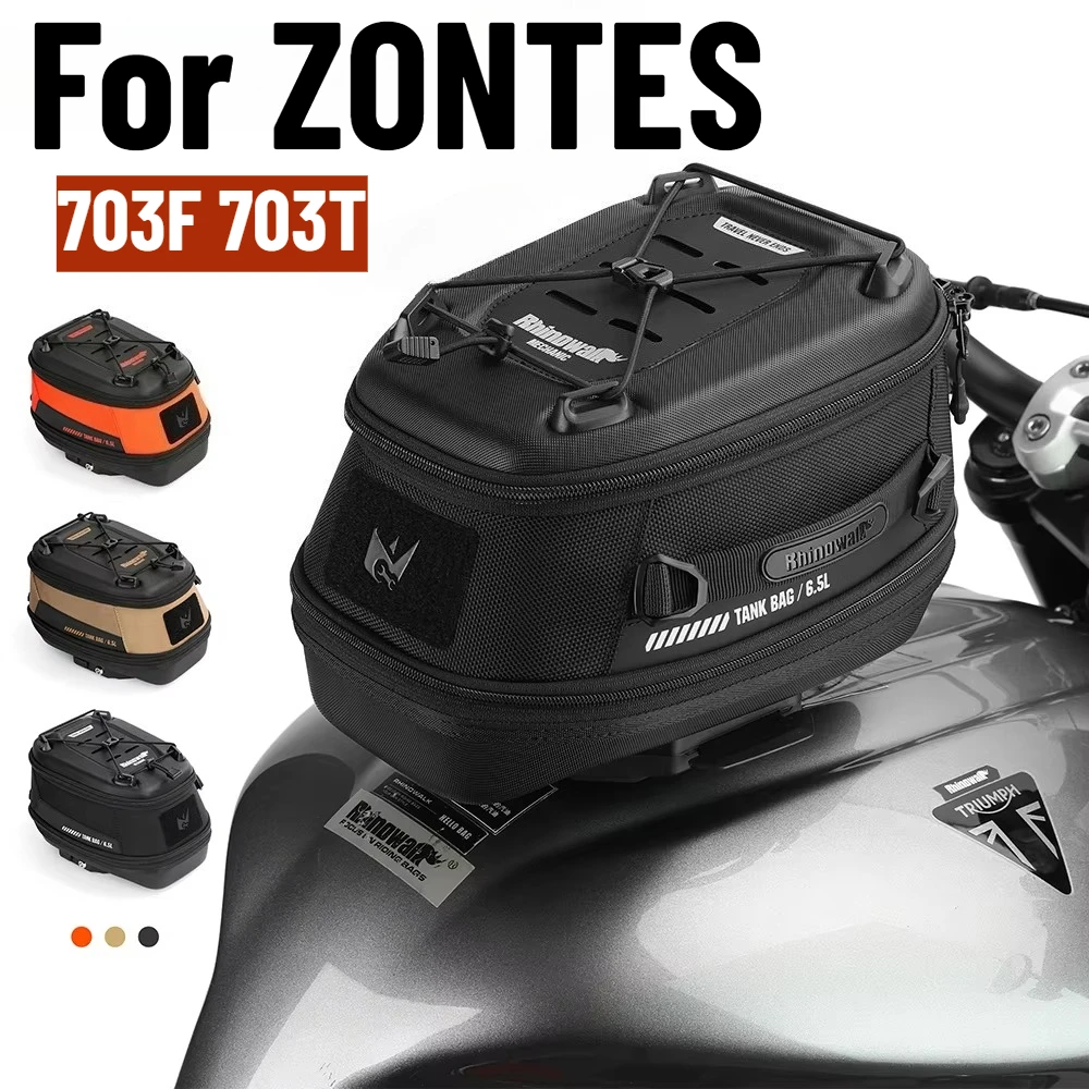 For ZONTES 703F 703T 703F/T 2026 Motorcycle Magnetic Tank Bag Waterproof 6.5L Anti-theft Luggage Top Case Backpack Quick Release