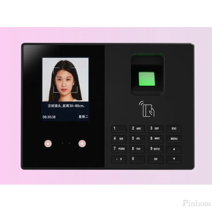 Terminale biometrico per presenze con display da 2,8" Prodotto per il controllo degli accessi con riconoscimento delle vene del viso e della palma da 1000 persone