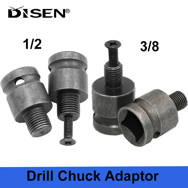 Drill Chuck Adaptor For Impact Wrench Conversion 1/2-20UNF 3/8-24UNF Bit Tools Electric Wrench To Electric Drill Connector