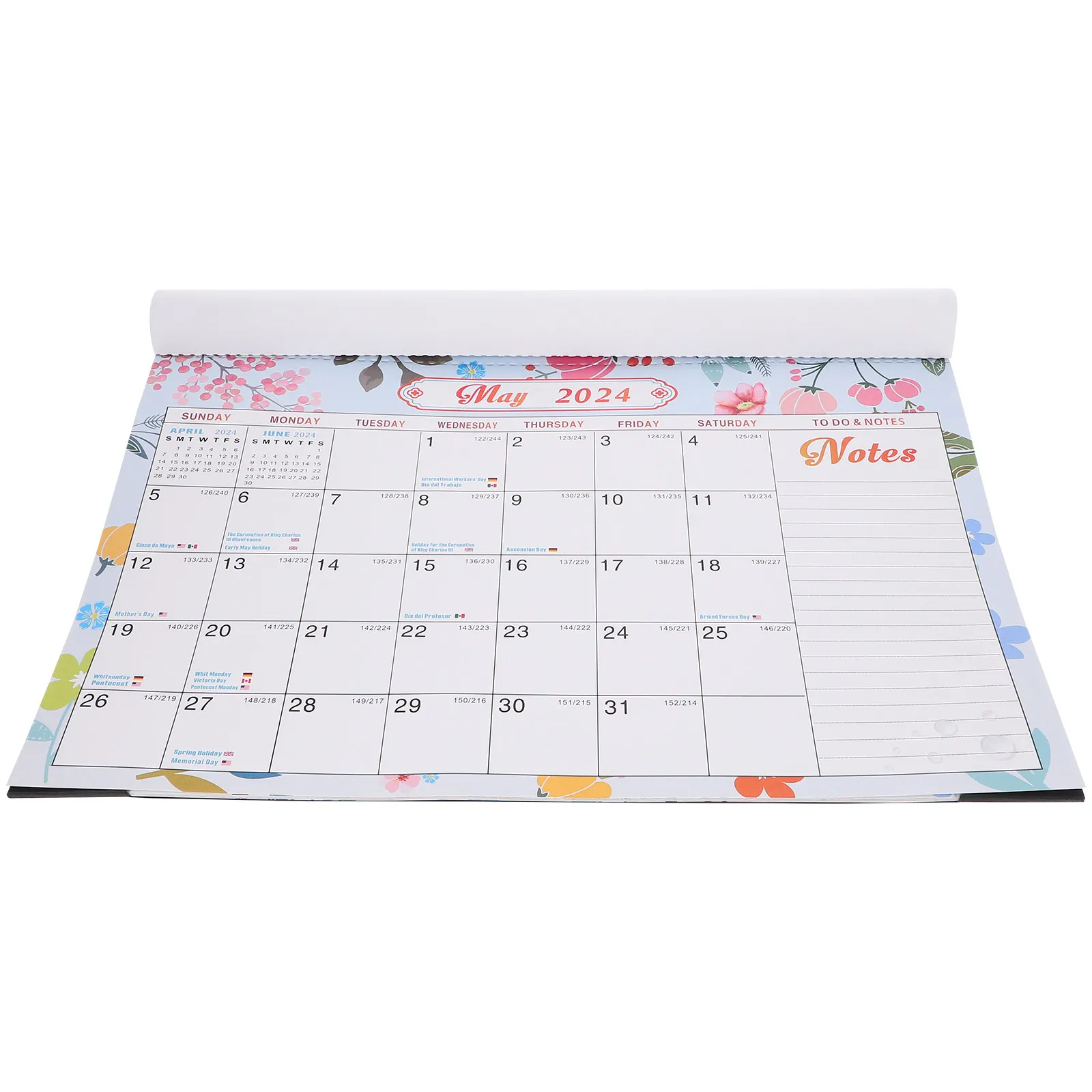 

2024-2025 Monthly Calendar Wall Hanging Holiday Calendar Sturdy Office Daily Use Planner Clear Print Hanging Hole Design