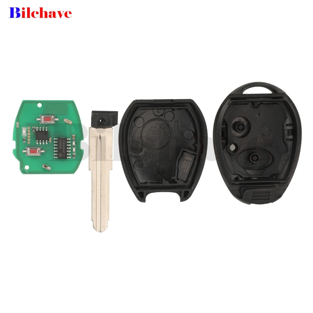 Jingyuqin PCF7931 Chip 315/433 MHz 2-Tasten-Fernbedienung Autoschlüssel für BMW Mini Cooper S R50 R53 2002-2005 Auto-Fernbedienung