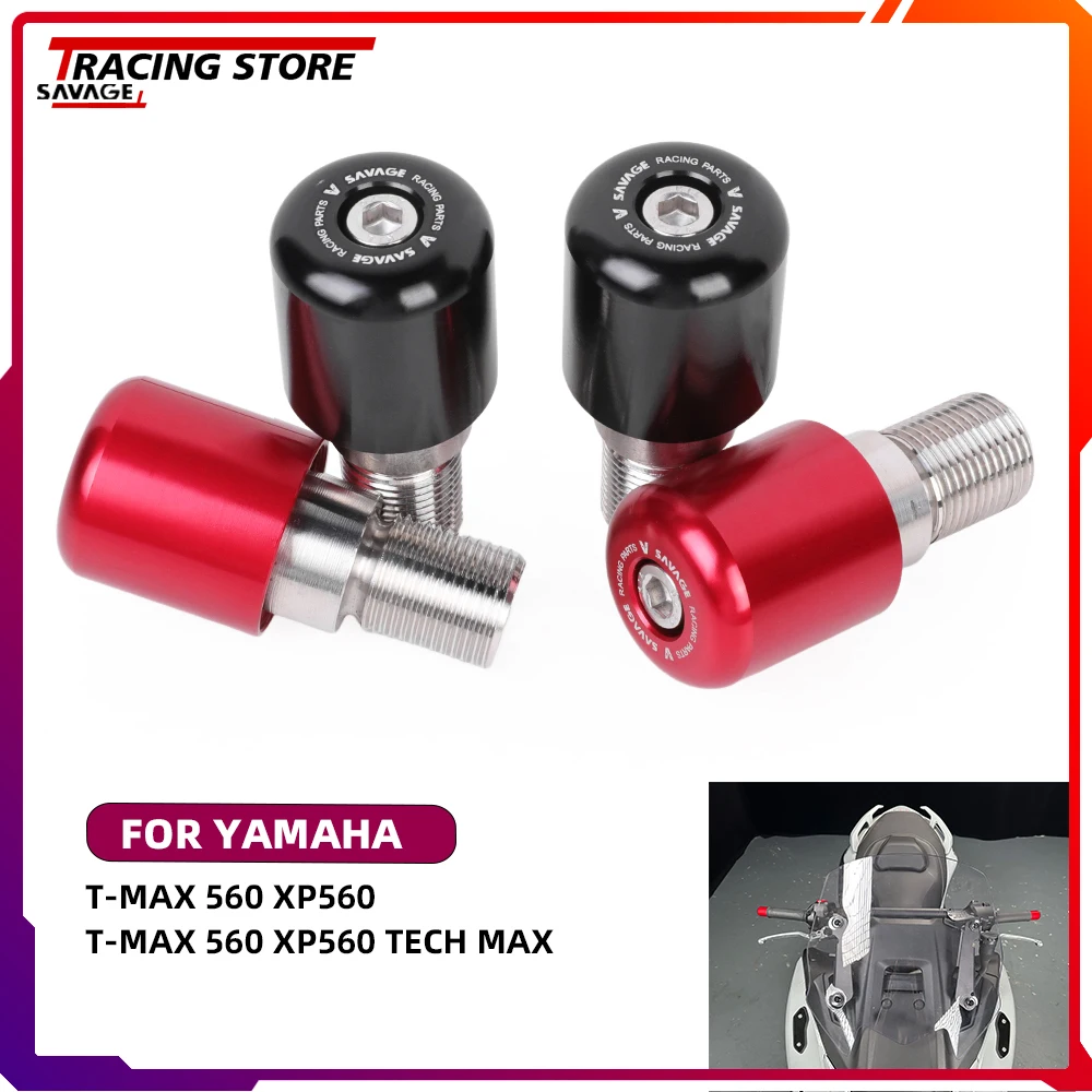 

Motorycle Handlebar End Handlebar Hand Grip For Yamaha T-MAX 560 XP560 Tech Max Bar End Cap Plug Sliders T-MAX560 2020-2024 TMAX