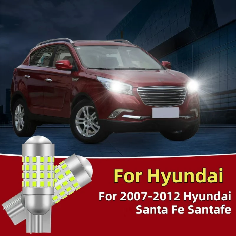 

2Pcs T10 Car LED Bulb For Hyundai Santa Fe Santafe MK2 CM 2007 2008 2009 2010 2011 2012 License Plate Lamp Parking 12V 24V Light