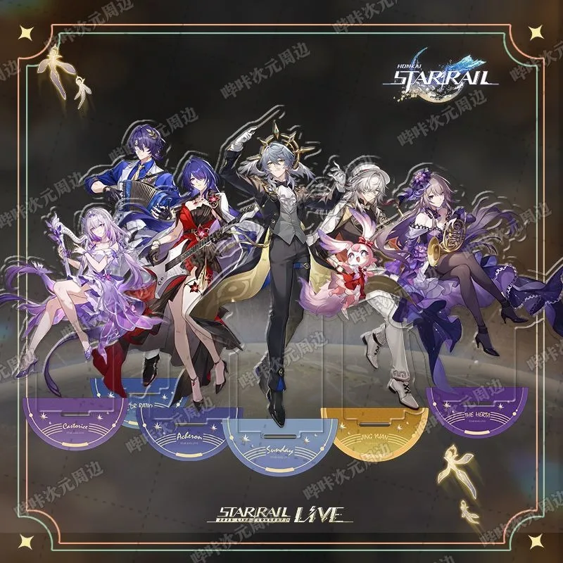 

Game Honkai: Star Rail Live Land Concert 2025 Cosplay 15cm Acrylic Standing Plates The Herta Sunday Acheron Castorice Dr. Ratio