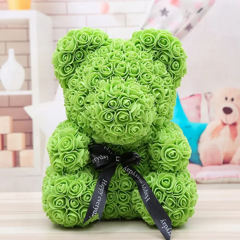 40 سنتيمتر دمية دب حمراء زهرة الورد الاصطناعية هدايا عيد الميلاد للنساء هدية عيد الحب الدببة القطيفة