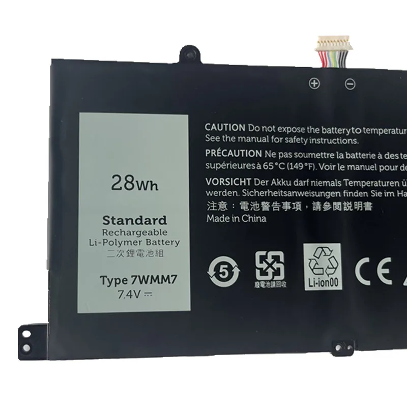 Imagem -04 - Nova Bateria para Laptop 7wmm7 Tablet Cfc6c para Dell Venue 11 Pro Keyboard Dock D1r74 7wmm7 7.4v 28wh