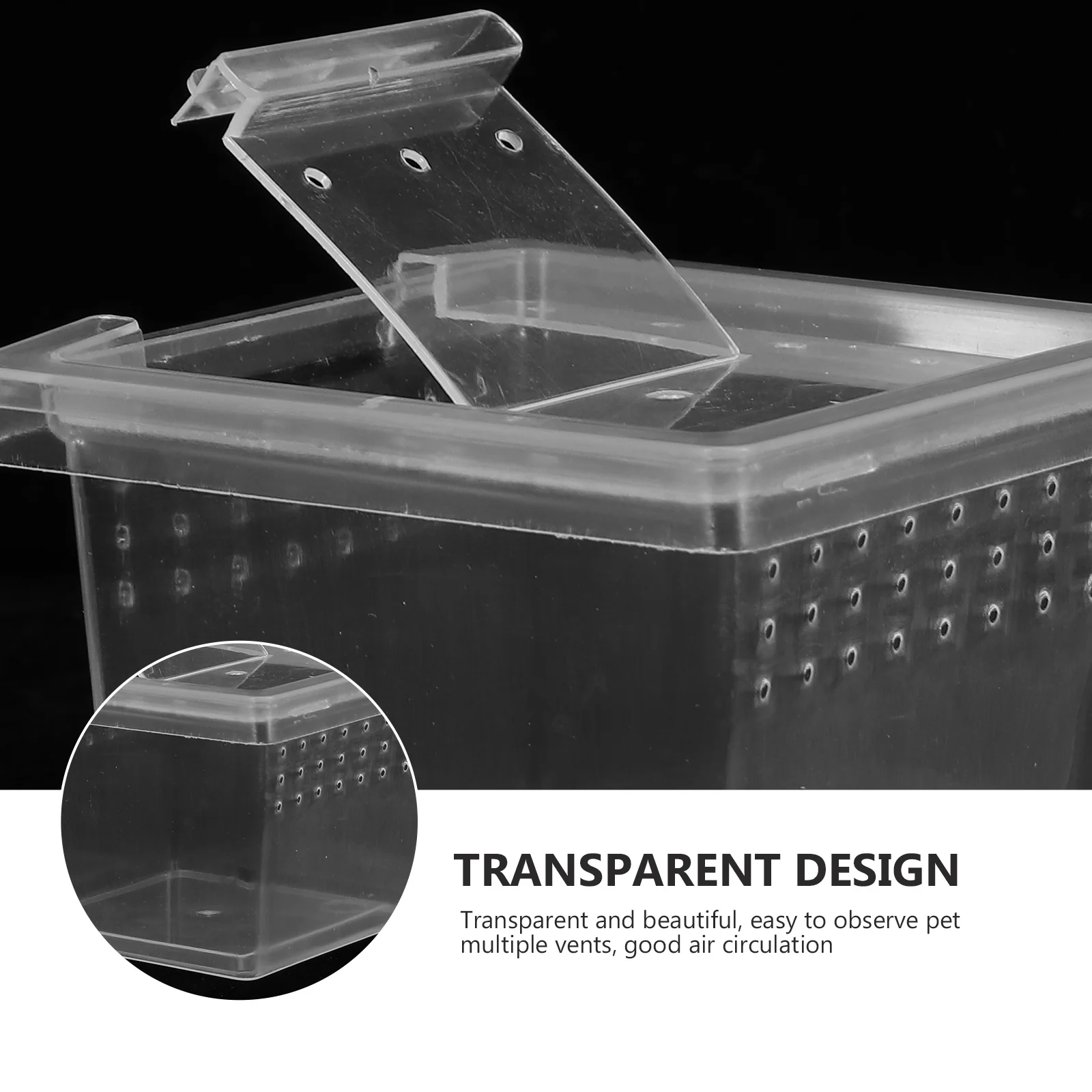 

Insect Breeding Box Medium Clear Reptile Habitat For Turtle Spider Scorpion Hermit Crab Pet Display Container Ventilated