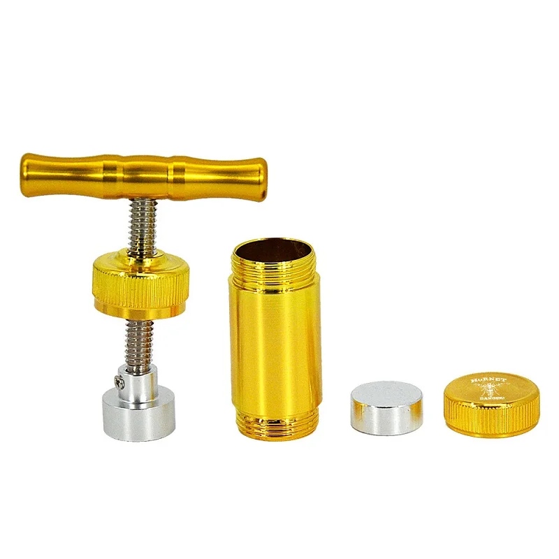 MOONSHADE Crusher Grinder Aluminum Alloy T-shaped Compressor Smoking Pipe Grass Multi-function Tobacco Shop Accessories