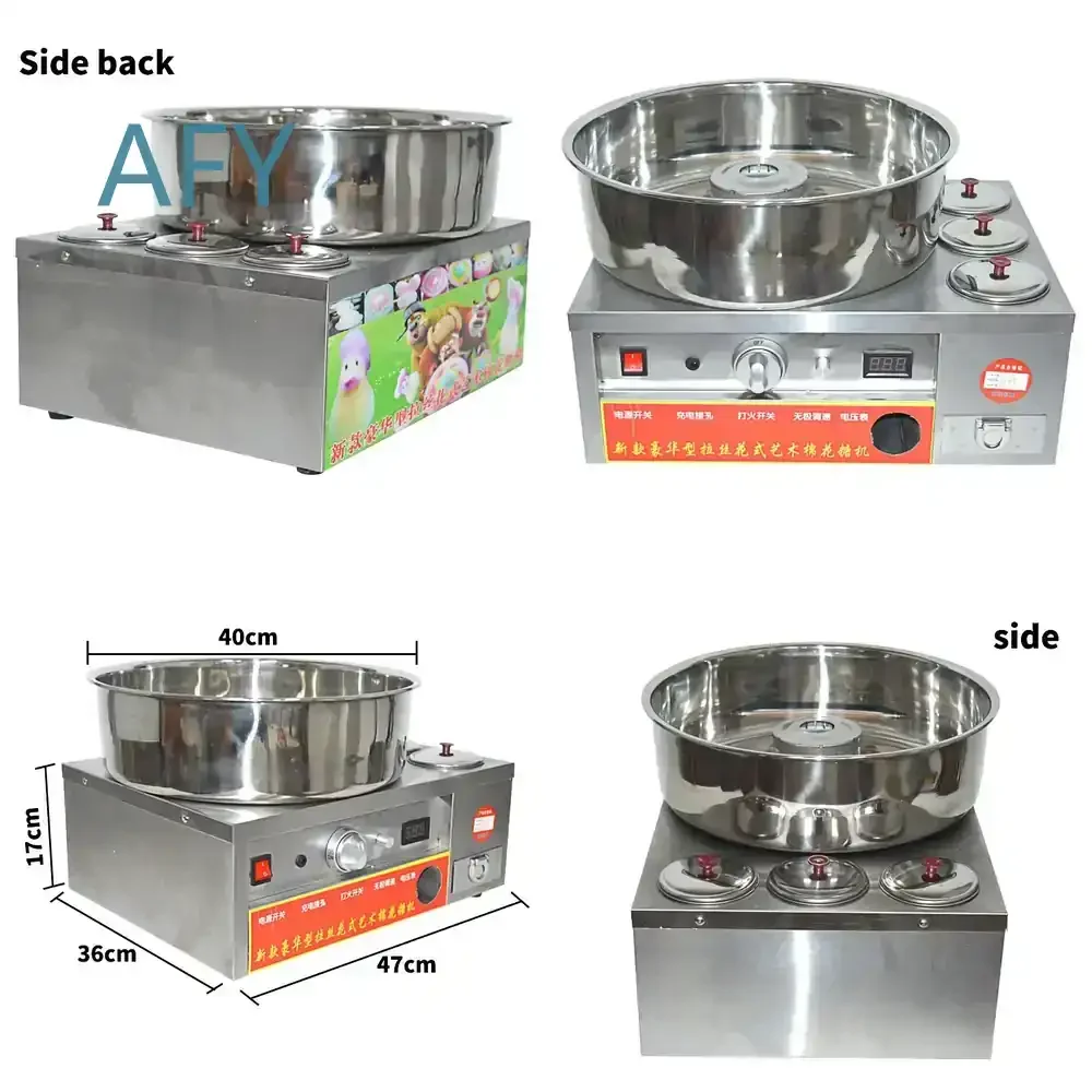 Commercial Marshmallow Machine for Cotton Candy Maker DIY Candy Floss Machine for Spun Sugar Machine Stainless Steel Gas
