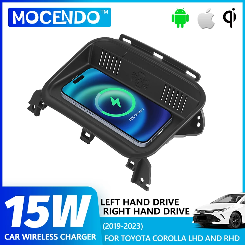 

QI Car Accessories Wireless Charger For Toyota Corolla/Ralink 2019-2021 Mobile Phone Fast Charging Interior Modification 15W 12V