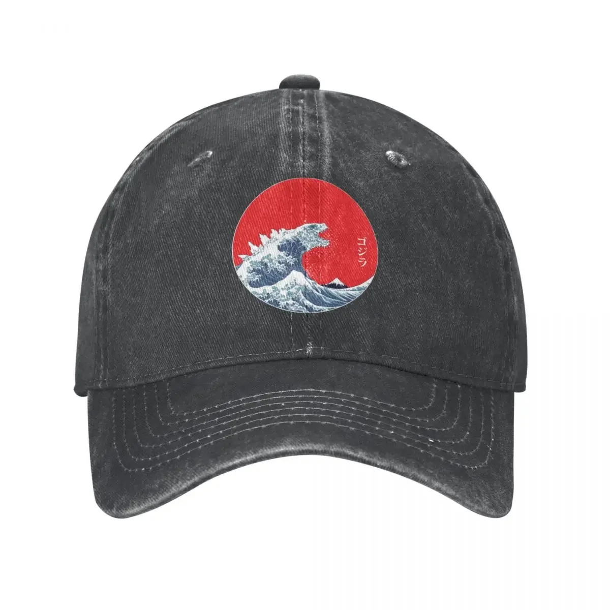 

Fashion Art 90s Hokusai Kaiju Baseball Caps Funny Denim Sports Hats Hip Hop Workouts Adjustable Cap Original Hat for Men Women