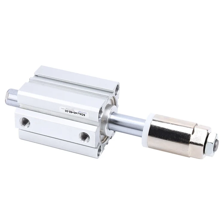 قضيب مزدوج/سكتة دماغية قابلة للتعديل 10/20/30/40/50/75/100 مللي متر اسطوانة مزدوجة المفعول SDAD/SDAJ 25 مللي متر تتحمل اسطوانة هوائية مدمجة