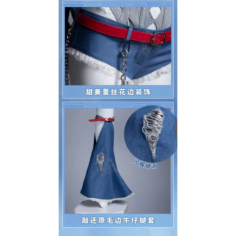 Ayanami Rei EVA Figura Cosplay Costume Ragazza Rock Band Top pantaloncini giacca Uniforme Cappello Calzini Puntelli Accessori Halloween Set S-XXL
