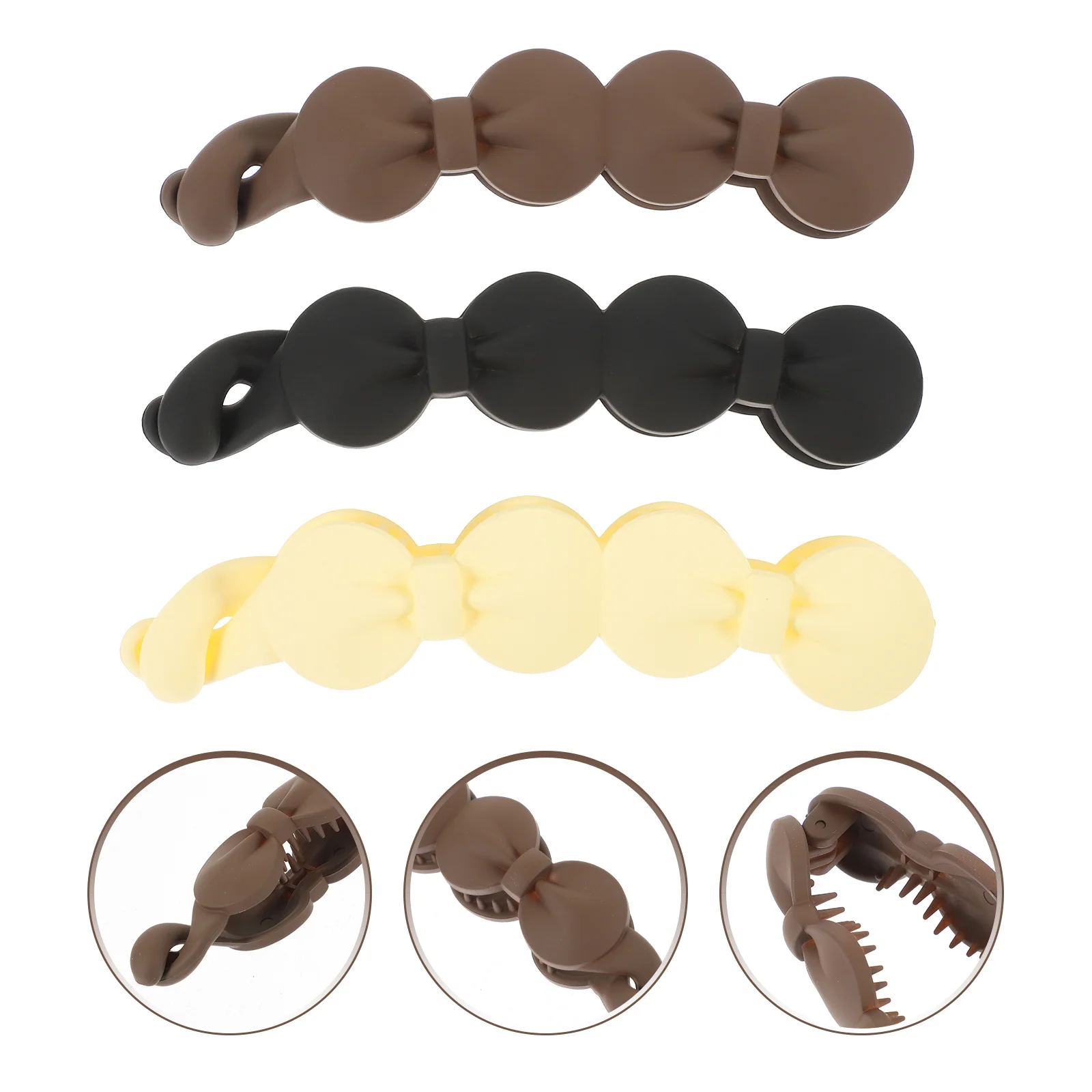 

3Pcs Banana Hair Clips Set Secure Ponytail Holder Clips Hair Styling Tools Accessories for Women Ponytail Holder Clip
