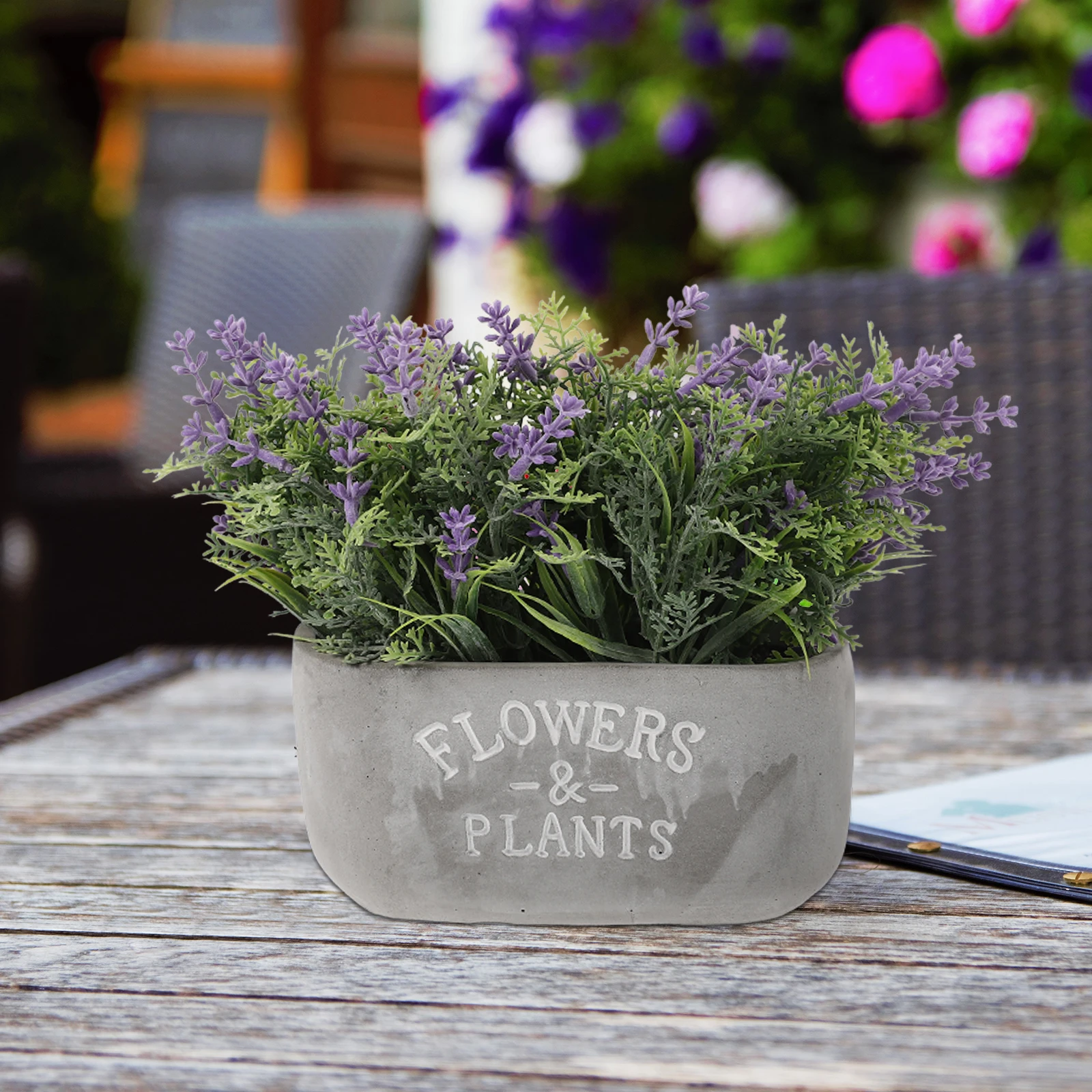 

Artificial Lavender Bonsai Purple Potted Plant Decor Simulation Office Garden Desk Fake Home nament Non Fading Gift