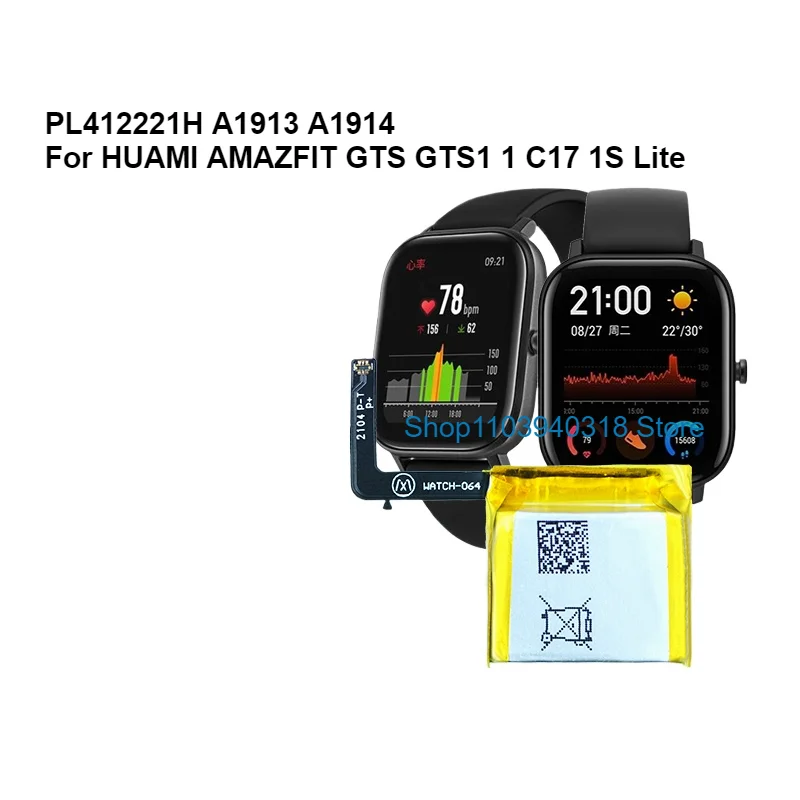 For Huami AMAZFIT GTR 47mm 42mm PACE A1602 A1612 Stratos 2 3 Pro T-rex A1918 A1919 A1928 A1801 GTS 4 mini A1913 A1914 Battery