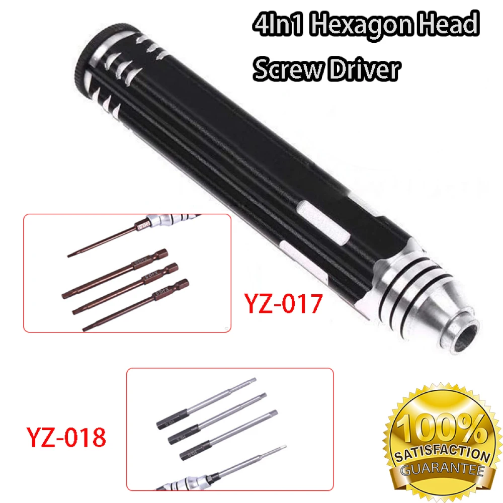 Silver/Brown Hex Screw Driver Set Hexagon Head Screw Driver 1.5/2.0/2.5/3.0mm Hexagon Wrench Screwdrivers Tools Kit