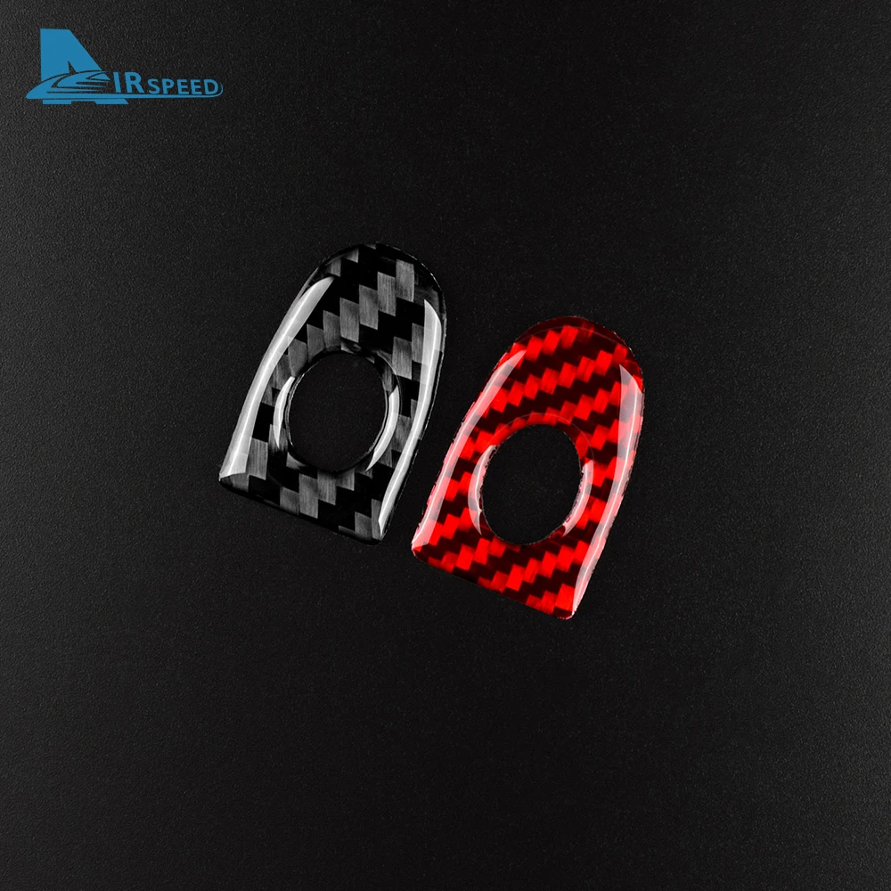 AIRSPEED For BMW Z4 E89 2009-2017 Black Carbon Fiber Sticker Car Door Lock Circle Ring Cover for E89 Interior Trim Accessories