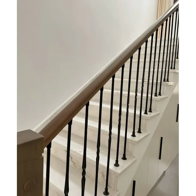 Modern Iron Railing for Stairs Residential Handrail Manufacturer