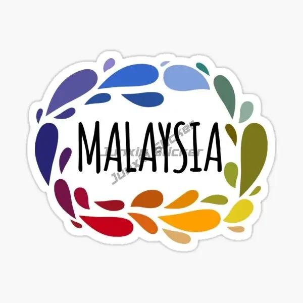 Malaysia Flag Emblem Scenery Creative PVC Sticker for Decorate Car Bicycle Truck Helmet Window Wall Table Decal Accessorie