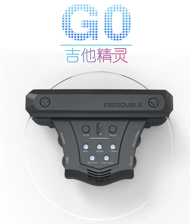 

Sound hole pickup for guitar,guitar pickups double Go/GO PRO,Reverb,chorus and delay effect controls,Phase switch