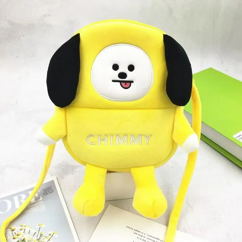 17*13CM BT21 Plush Cross Body Bag TATA Chimmy Koya Cross Body Shooky Mobile Phone Bag Kawaii Cosplay Props Coin Purse Kid Gifts