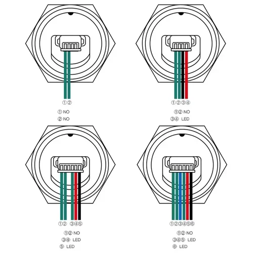 Imagen 2 del producto 16/19/22/25/30 Mm patrón personalizado coche DIY luz Led impermeable interruptor de botón momentáneo auto reinicio Logo símbolo 5v 24v interruptor