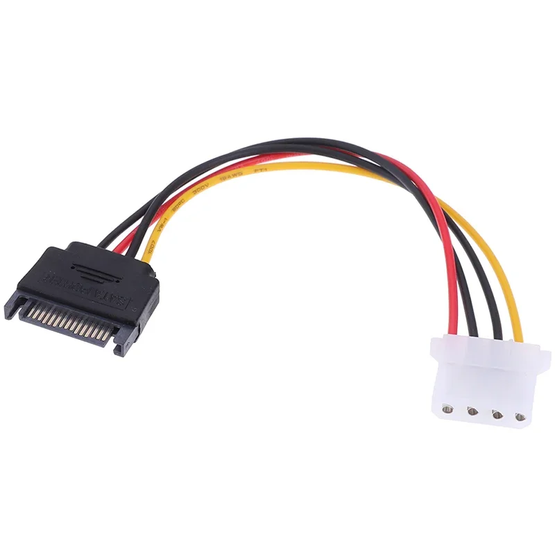 4 Pin Molex IDE To 15 Pin SATA Power Cable Male To Female SATA Extension Cord Hard Drive Disk Power Supply Cable Adapter For PC