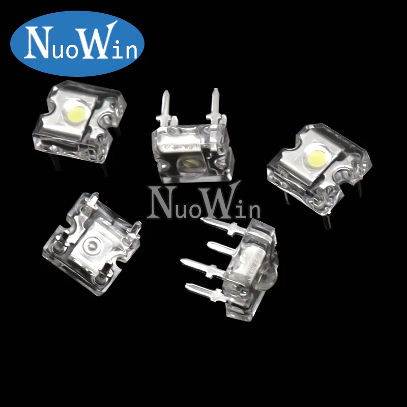 10pcs 3mm F3 Piranha LED White Red Blue Green Yellow Amber Clear 3mm LED Diode Light Emitting Diode 4-pins Diodes Brightness