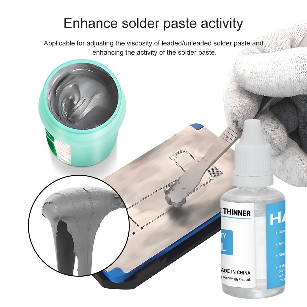 معجون لحام SMT من المصنع أرق، تعديل معجون اللحام، ترقق، ناعم، استعادة معجون اللحام إلى الدولة الأصلية #4