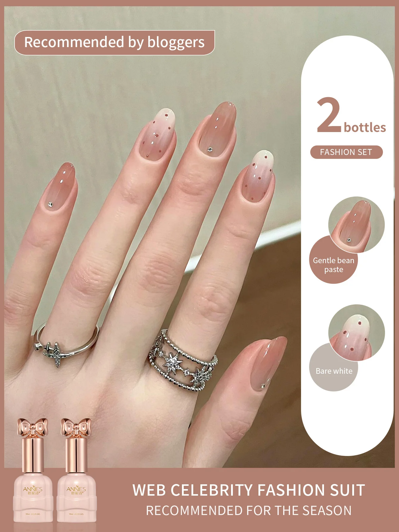 

2-цветный молочно-белый телесный розовый нейтральный прозрачный полупрозрачный набор для ногтей Soak Off UV Gel, консилер для ногтей для салона DIY