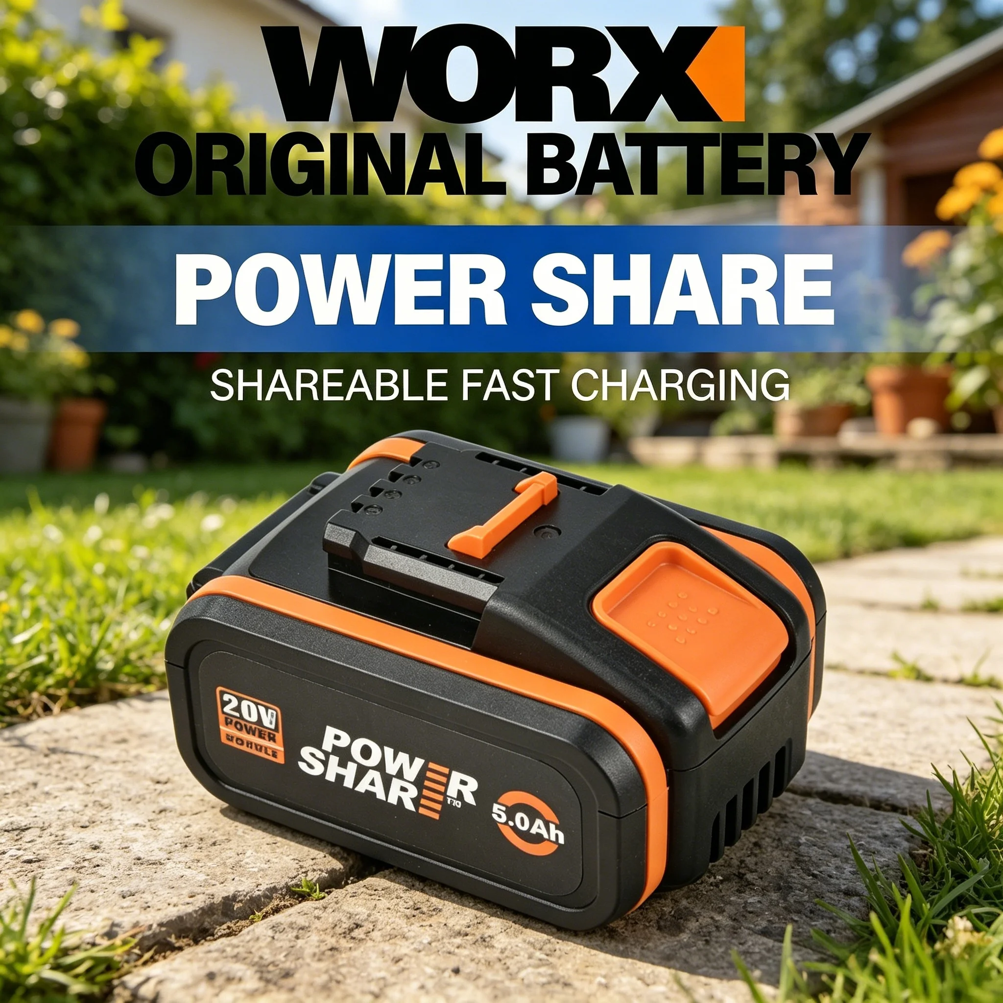 

WORX 20V Battery 4.0Ah 6.0Ah 8.0Ah PowerShare Replacement Li-ion Battery for WORX Cordless Drill Driver Kit WA3551 WA3572