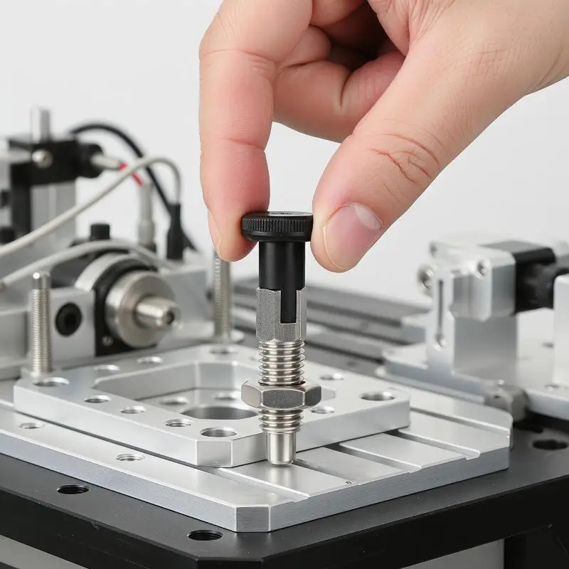 Adaptable Ball Nose Spring Plunger with Knob for Precise Positioning in Prototyping