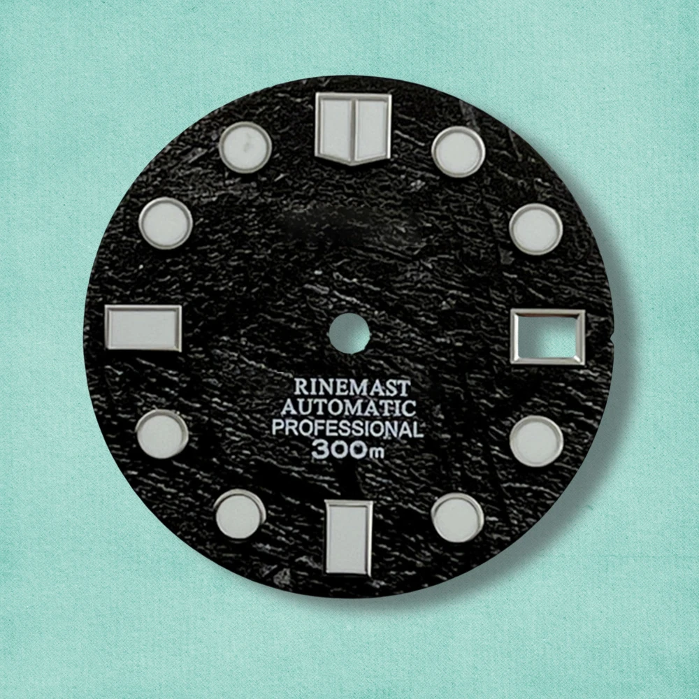 28.5 مللي متر S شعار نيزك الهاتفي صالح NH35/NH36 الحركة التلقائية C3 الأخضر مضيئة ساعة عالية الجودة تعديل الملحقات