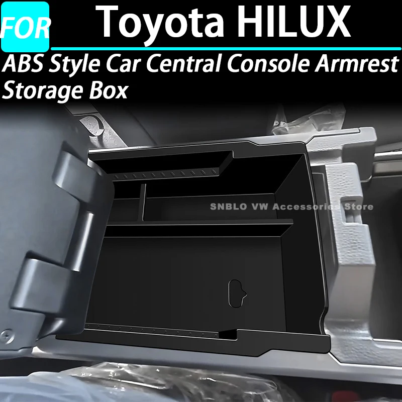 Caixa de Armazenamento para Console Central de Carro Estilo ABS para Acessórios de Interior Toyota HILUX 2026