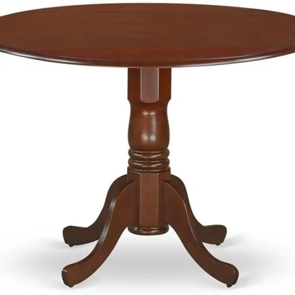 Ensemble de salle à manger avec table à feuilles tombantes et 2 chaises, 42 acajou, 3 pièces