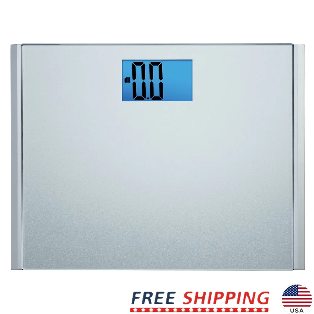 

Ultra Wide Digital Bathroom Scale 440 LB Capacity Large Platform Backlit LCD Display Precision Sensors Easy Calibration 2 AAA