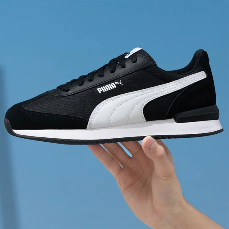 Puma men's and women's retro training white sneakers for casual and sports wear, providing comfortable shoes. 397149-01