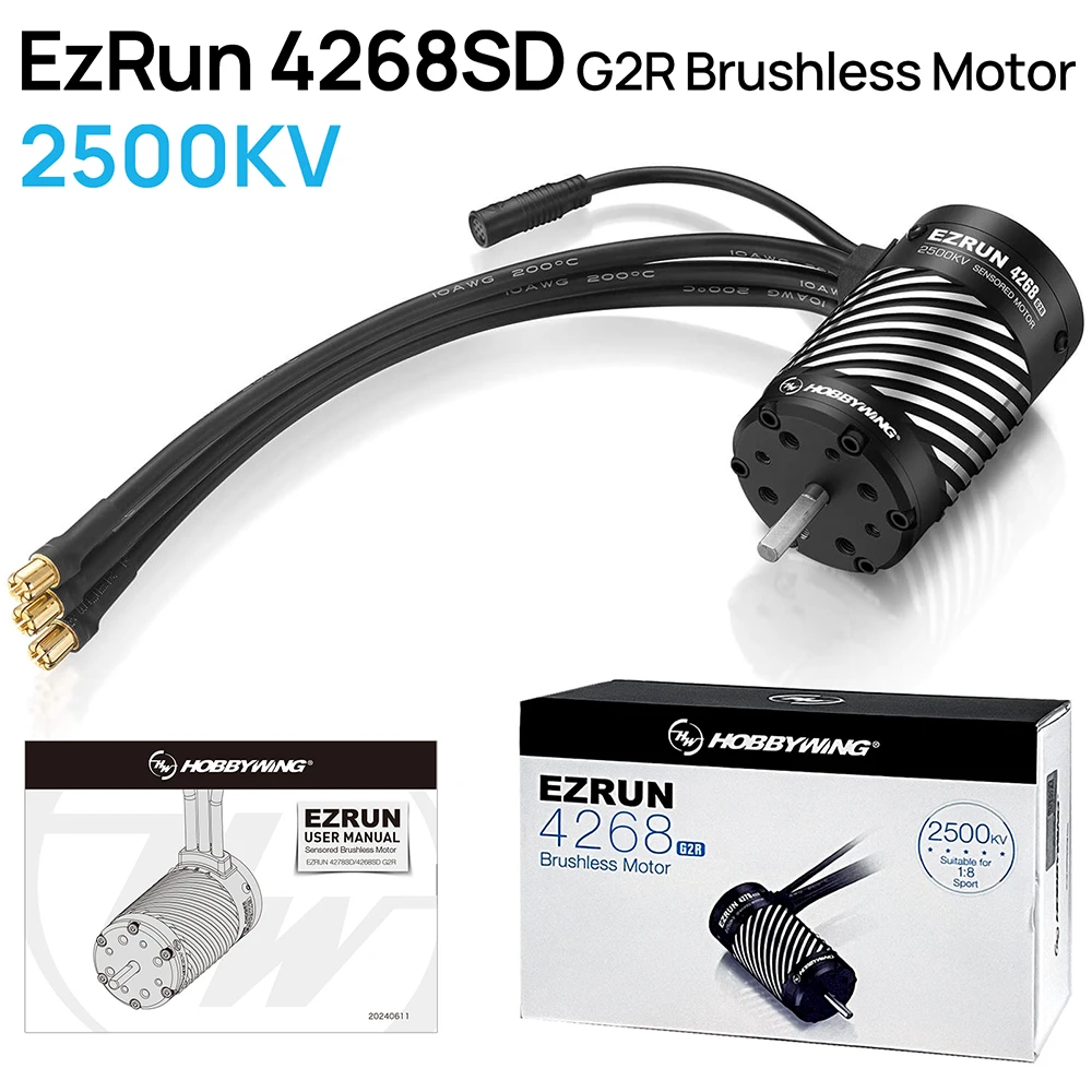 HOBBYWING RC EZRUN 4268/4278 SD G2R Sensored Brushless Motor lP67 For 1/8 1/10 Monster Trcuk