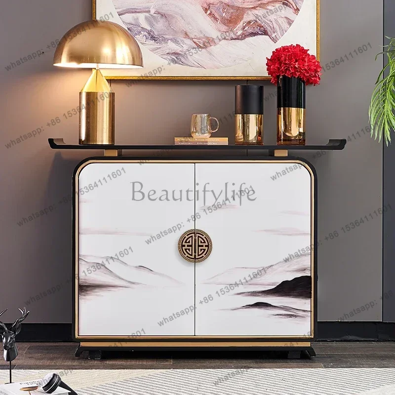 decorative locker large capacity new Chinese-style entrance cabinet light luxury entrance cabinet foyer cabinet partition